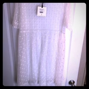 Agnes and Dora- white mesh dress new with tags!